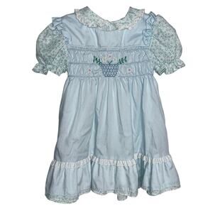 Polly Flinders vintage 4T dress smock collar